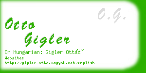 otto gigler business card